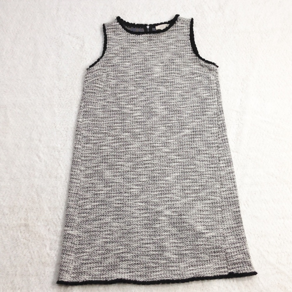 Loft Fringe Tweed Shift Dress